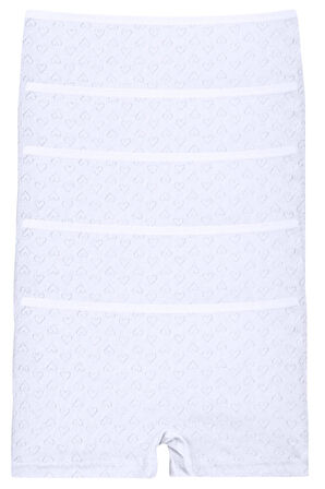 120 Kalpli Kız Çocuk Boxer %100 Pamuk 5'li Şort Paketi