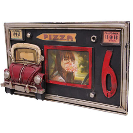 Dekoratif Metal Çerçeve Araba Dekorlu