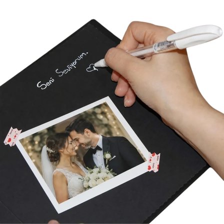 Kendin Tasarla Anı Defteri ve Fotoğraf Albümü 62 Sayfa + Kalem + Yapıştırıcı Bant