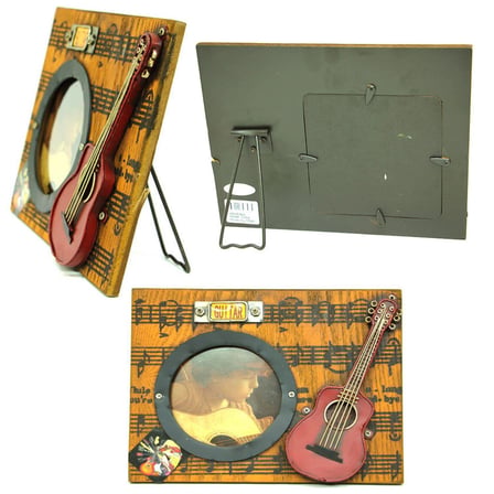Dekoratif Metal Çerçeve Gitar Dekorlu