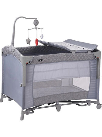 Sunny Baby Prego Oslo Anne Yanı Oyun Parkı 70x110 cm Gri