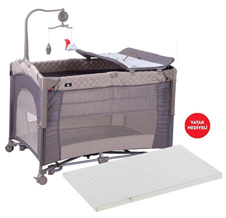 Sunny Baby Oslo Park Bej + Sünger Yatak 70x110 cm