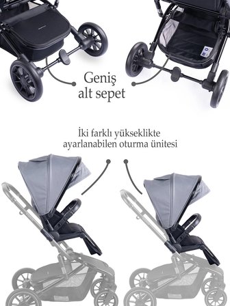 Prego 2064 Maybach Çift Yönlü Travel Sistem Bebek Arabası