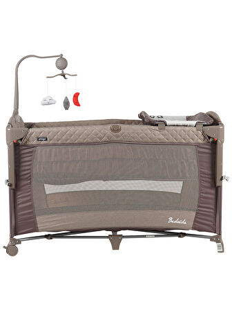 Prego Bedside Anne Yanı Oyun Parkı 70x120 cm Gri