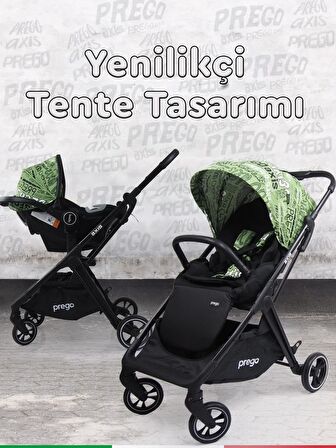 Prego Axis 360 Derece Dönebilen Oturma Üniteli Çift Yönlü Travel Sistem Bebek Arabası