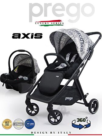  Prego Axis 360 Derece Dönebilen Oturma Üniteli Çift Yönlü Travel Sistem Bebek Arabası 