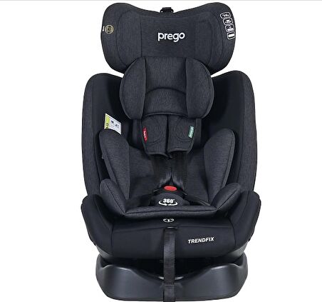Prego Trendfix 360° Dönebilen Isofixli 0 - 36 kg Oto Koltuğu Siyah