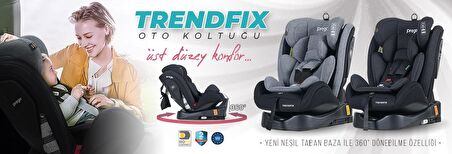 Prego Trendfix 360° Dönebilen Isofixli 0 - 36 kg Oto Koltuğu Siyah