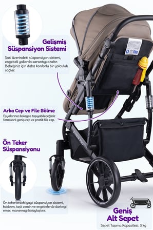 Prego Range Pro I-Size Travel Bebek Arabası Bej SL-668
