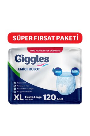 Yetişkin Emici Külot Bez Ekstra Büyük Boy (XL) Bel Ölçüsü 120-170cm 4paket-120 Adet