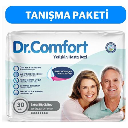 COMFORT TEKSTİL BELBANTLI HASTA BEZİ XLARGE 30'LU