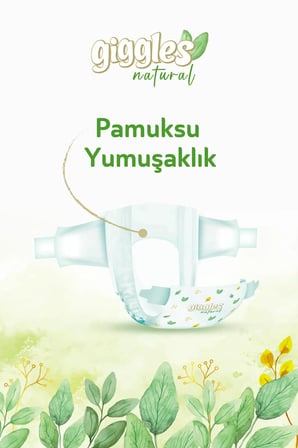 Giggles Natural 5 Numara Juniour Pamuklu Bebek Bezi 42 Adet