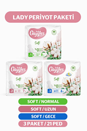 Giggles Lady Soft Hijyenik Ped Mix Paketi 21 Adet