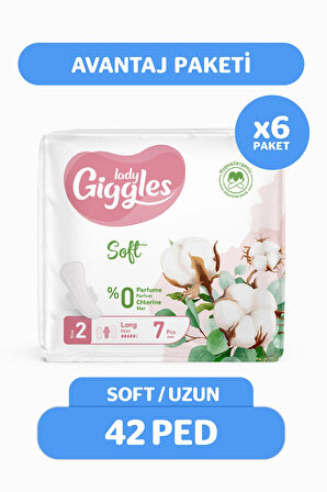 Giggles Lady Soft Hijyenik Ped Uzun Avantaj Paketi 42 Adet