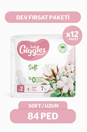 Giggles Lady Soft Hijyenik Ped Uzun Dev Fırsat Paketi 84 Adet