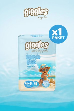 Giggles Külotlu Mayo Bebek Bezi Sıvı Geçirmez 4-5 Numara 9-15 Kg 1 Paket 11 Adet