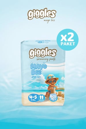 Giggles Külotlu Mayo Bebek Bezi Sıvı Geçirmez 4-5 Numara 9-15 Kg 2 Paket 22 Adet