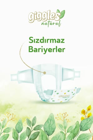 Giggles Natural Jumbo 7 Numara Pamuklu Bebek Bezi 104 Adet
