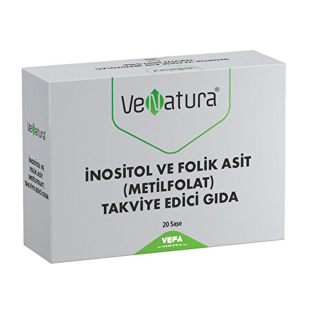 Venatura Inositol ve Folik Asit (Metilfolat) Takviye Edici Gıda 20 Saşe
