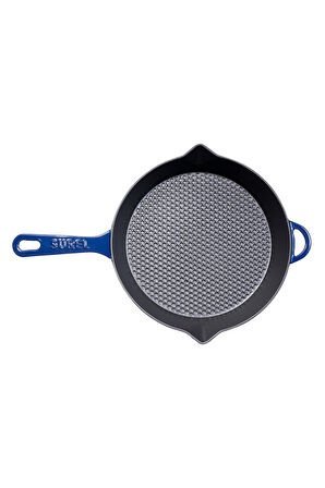 Mavi Demir Döküm Petekli Tava 28 Cm
