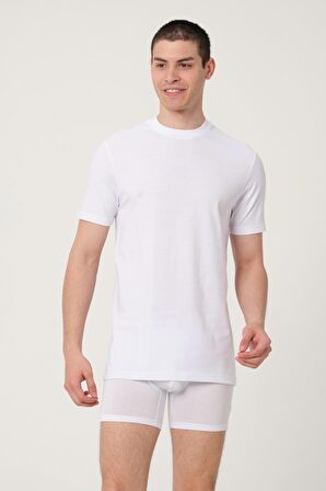 ERKEK PAMUKLU SÜPREM SIFIR YAKA KISA KOLLU ATLET FANİLA 2'Lİ -410-(425)