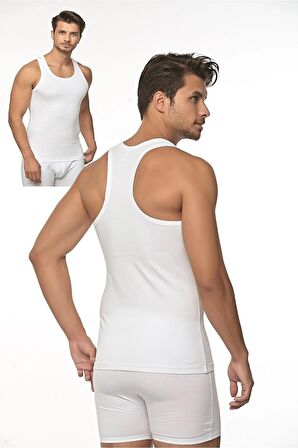 ERKEK PAMUKLU SÜPREM PENYE SLİM FİT ARKASI ÇAPRAZ SPORCU LİKRALI ATLET 6'LI -1050