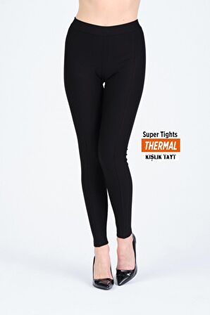 Kadın Termal Orta Yüksek Bel Lüks Tayt - 4814