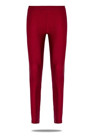 Kadın Parlak Uzun Boy Orta Yüksek Bel Disko Slim Fit Renkli Sporcu Tayt -4893