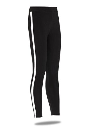 Kadın Pamuklu Bilek  Boy Yani Çi̇zgi̇li̇ Sporcu Li̇kralı Tayt - 4902 - 4077