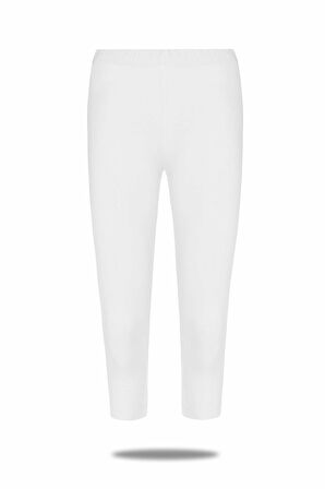 Kadın Modal Diz Altı Boy Orta Yüksek Bel Siyah Tayt - 4021 - 4064