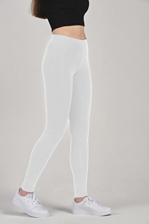 Kadın Modal Uzun Boy Orta Yüksek Bel Siyah Tayt - 4024 - 4067