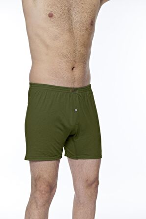 Erkek Pamuklu Klasi̇k Paçali Renkli̇ Boxer Olive Branch 6'LI - 620