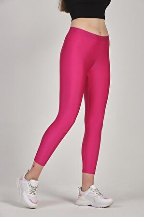 Kadın Parlak Bi̇lek Boy Orta Yüksek Bel Di̇sko Sli̇m Fi̇t Renkli̇ Sporcu Tayt – 4892