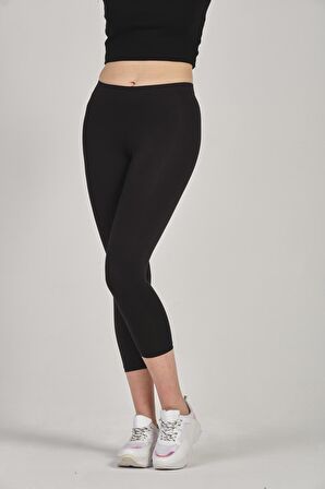 Kadın Kapri Boy Silm Fit Likralı Sporcu Tayt – 4035
