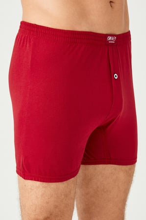 Erkek Pamuklu Klasi̇k Paçali Renkli̇ Boxer Falu Red 6'LI - 620