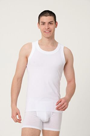 ERKEK PAMUKLU SÜPREM PENYE SLİM FİT ATLET KOLSUZ LİKRALI ÜST 2'Lİ -1023