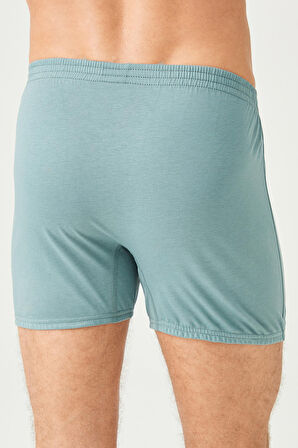 Erkek Pamuklu Klasi̇k Paçali Renkli̇ Boxer Grant Yeşili - 620