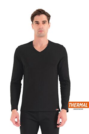 Erkek Thermal İçlik V-Yaka Uzun Kollu Üst – 608