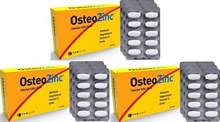 Tab Osteozinc Takviye Edici Gıda 30 Tablet x 3 Adet