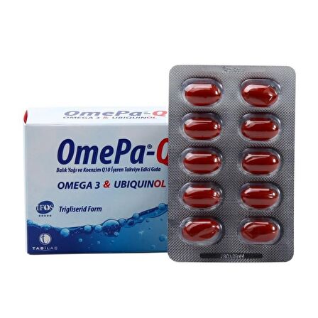 Tab Omepa Q10 Omega 3 Ve Ubikinol 30 Kapsül