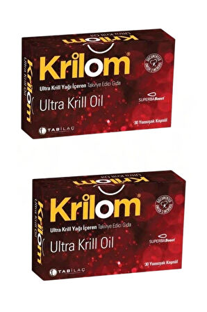 Krilom Ultra Krill Oil 30 Yumuşak Kapsül x 2 Adet