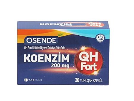 Tab Osende Koenzim Qh Fort Ubikonol 200 Mg 30 Kapsül