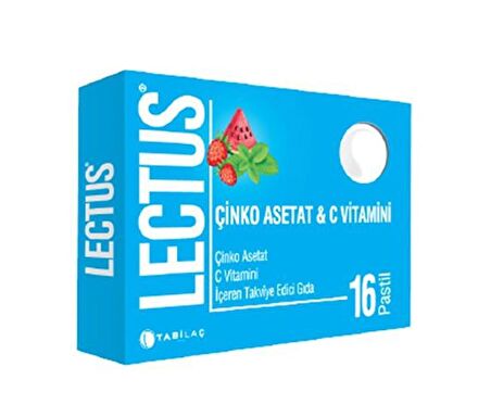 Lectus Çinko Asetat Ve C Vitamini 16 Pastil