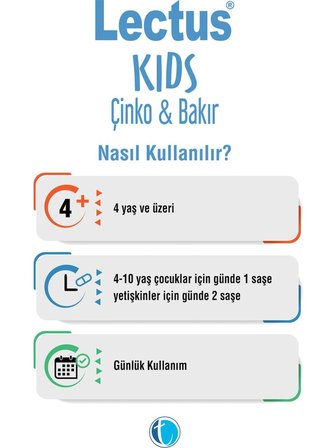 Tab Lectus Kids Çinko ve Bakır 60 Saşe