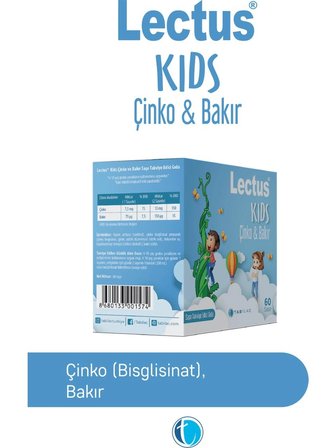 Tab Lectus Kids Çinko ve Bakır 60 Saşe