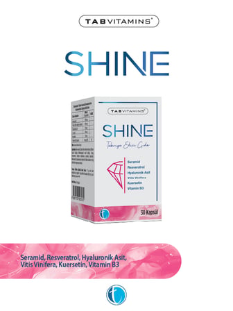 Tabvitamins Shine Seramid, Resveratrol ve Hyaluronik Asit 30 Kapsül