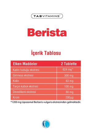 Tabvitamins Berista 60 Tablet | Tanışma Paketi Shaker Hediyeli