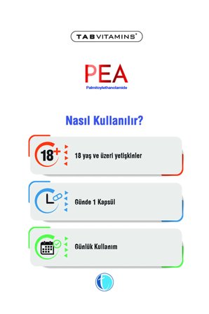 Tabvitamins PEA Palmitoiletanolamid 300 mg 60 Kapsül | Tanışma Paketi Shaker Hediyeli
