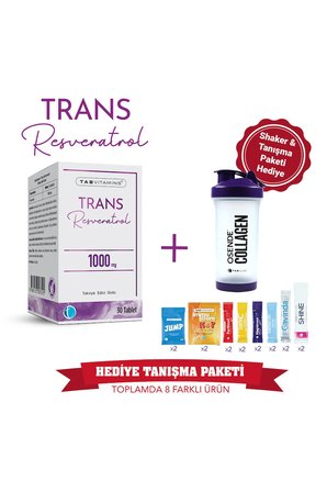 Tabvitamins Trans Resveratrol 30 Tablet | Tanışma Paketi Shaker Hediyeli