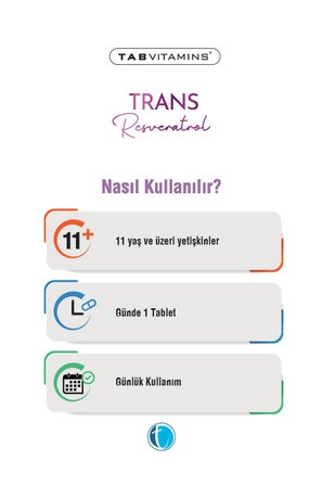 Tabvitamins Trans Resveratrol 30 Tablet | Tanışma Paketi Shaker Hediyeli